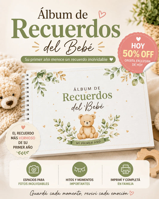 Álbum de Recuerdos del Bebé para Imprimir 👶